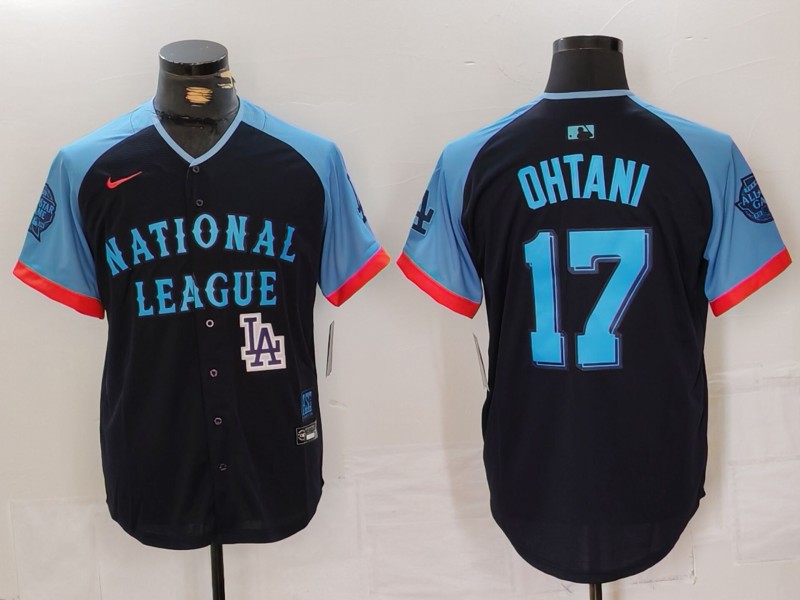 Men Los Angeles Dodgers 17 Ohtani Blue All star 2024 Nike MLB Jersey style 6
